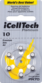 Baterie do naslouchadla iCellTech 10 Platinum